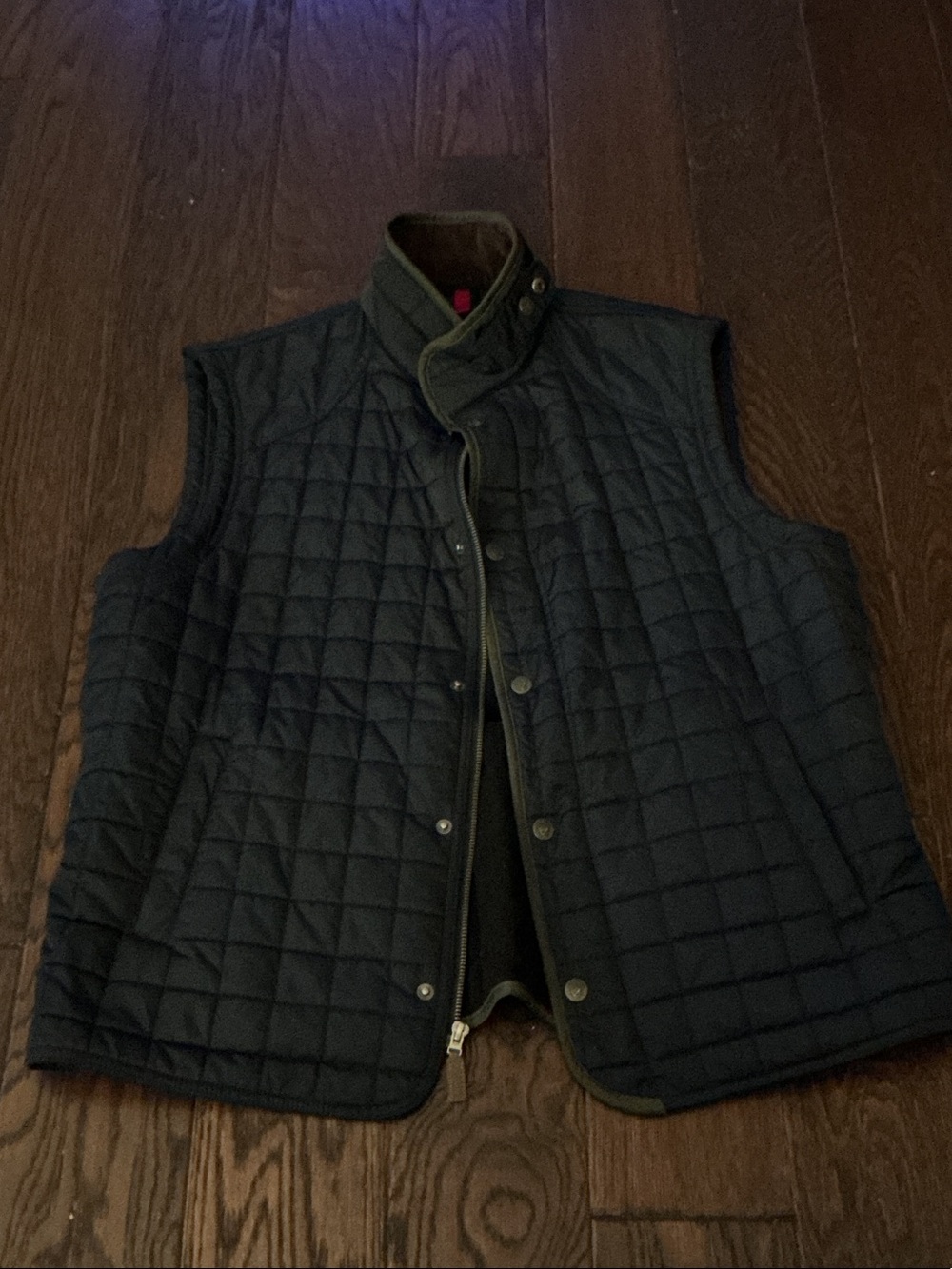 Daniel Cremieux Quilted Navy Blue Stand-Collar Vest